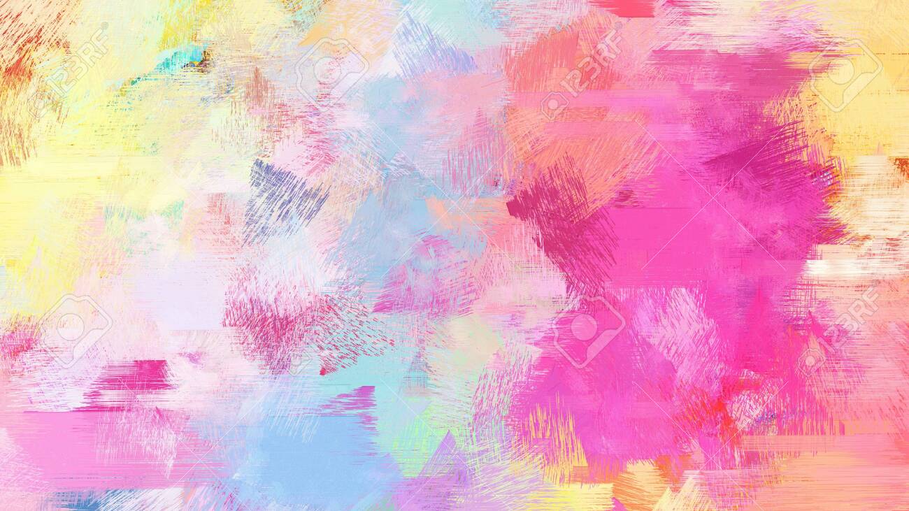Brush Painted Background With Light Gray Baby Pink And Neon