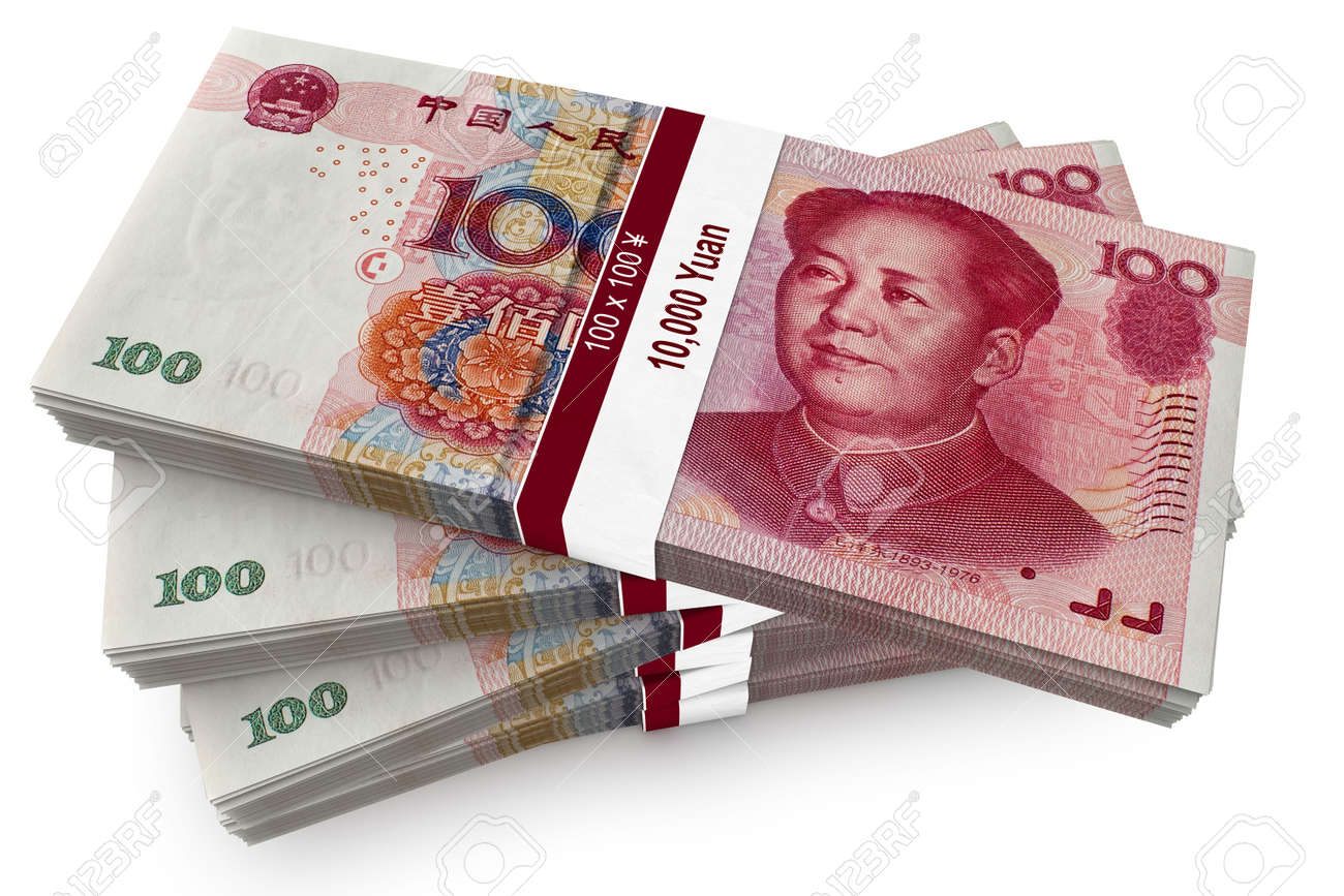 Bundles Of Chinese One Hundred Yuan Banknotes. Stock Photo, Picture and  Royalty Free Image. Image 5953812.
