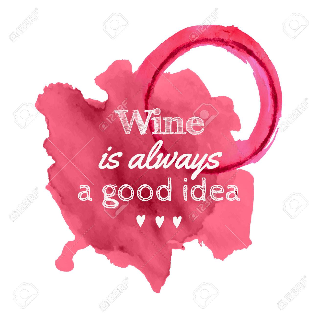 Illustrazione di vettore di macchie di vino versato citando il vino ... Macchie di vino
