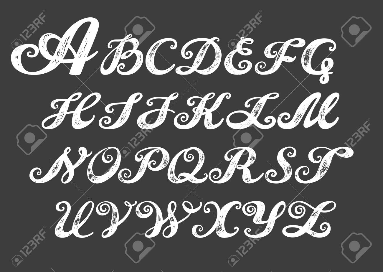 書道文字では、レタリングをタイプセットします。手描きの