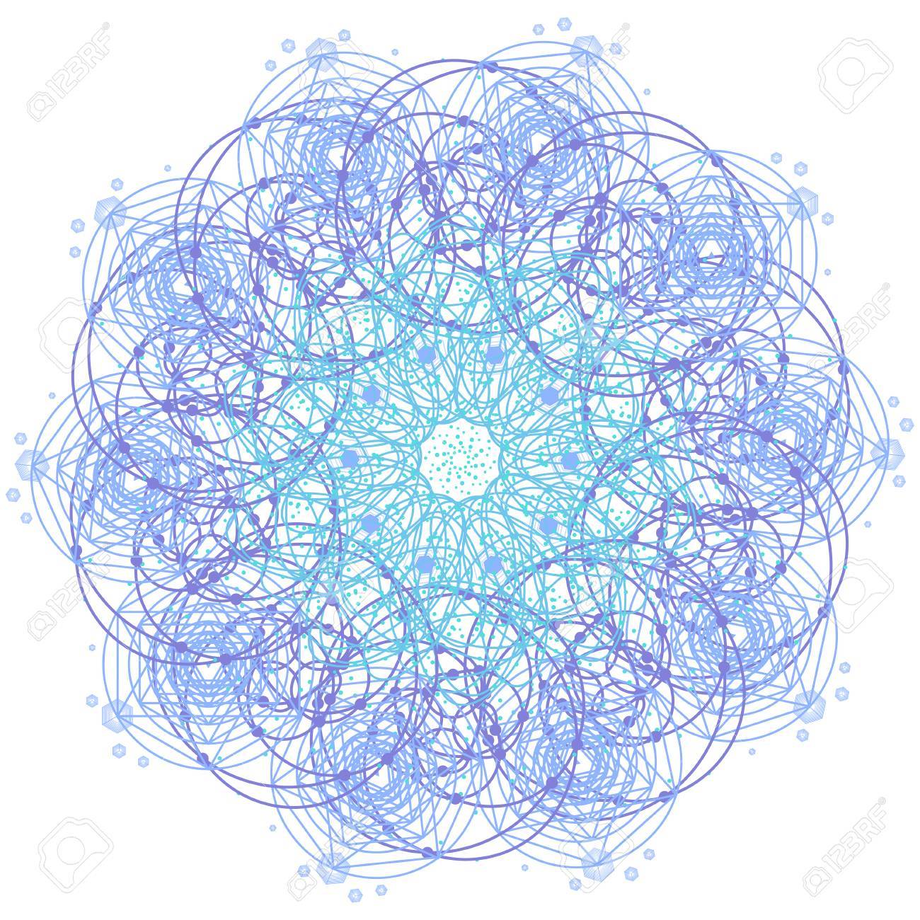 mandala with sacred geometry symbols and elements alchemy religion