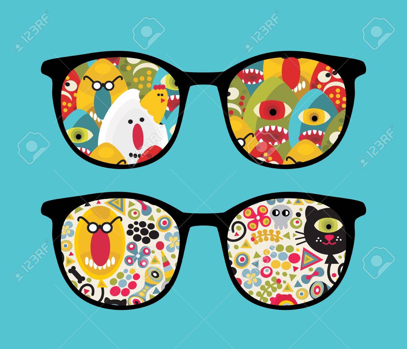 Lunettes De Soleil Laides Drôles Illustration de Vecteur Lunettes De Soleil Laides Drôles Illustration de Vecteur