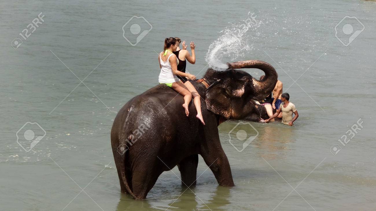 Nepal River Bathing Nepal River Bathing