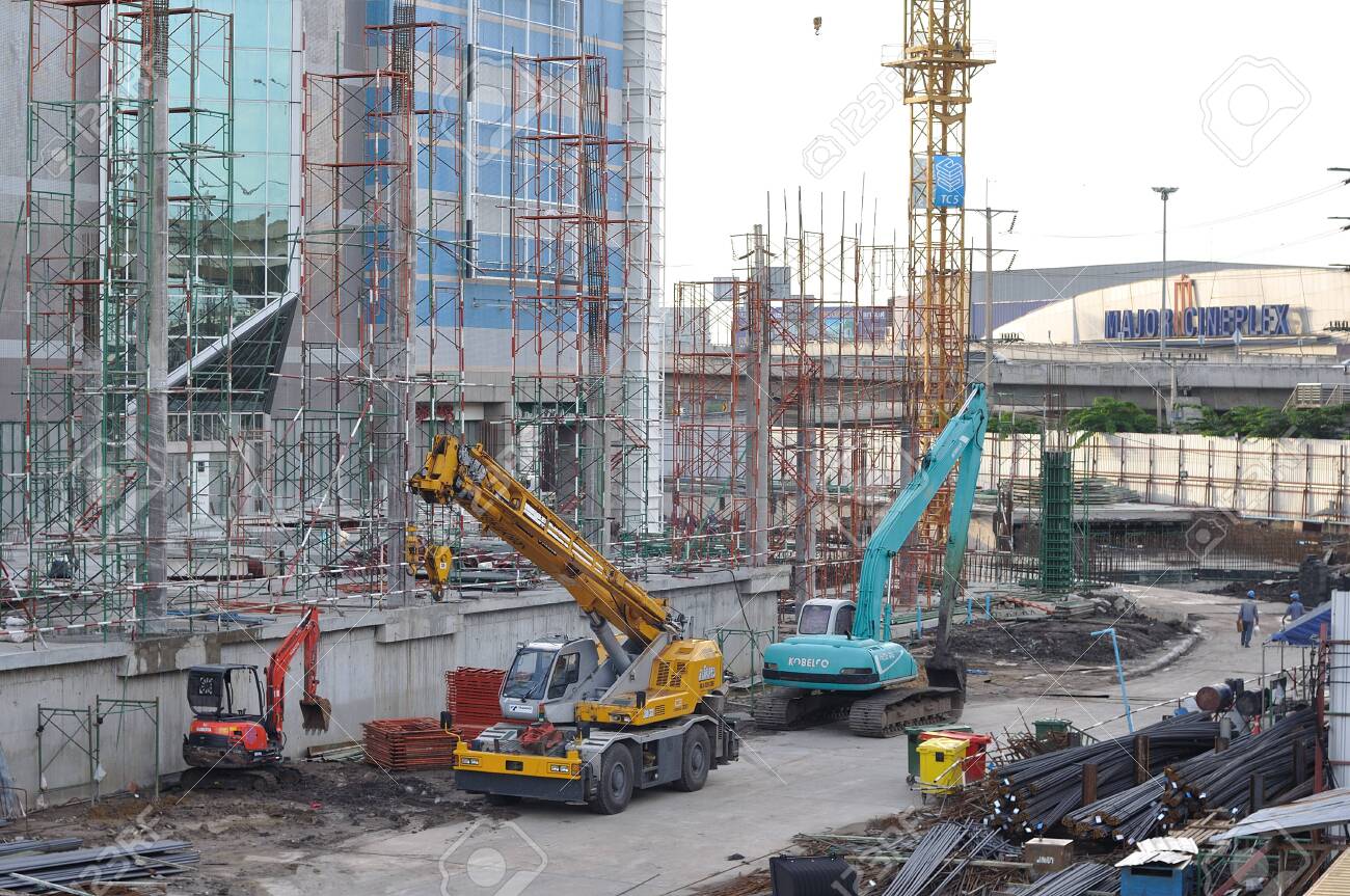 Bangkok October 20 Unidentified Construction Company And Workers Were Working In Site In Front Of Department Store On October 20 2014 Bangkok Thailand Stock Photo Picture And Royalty Free Image Image 34288821