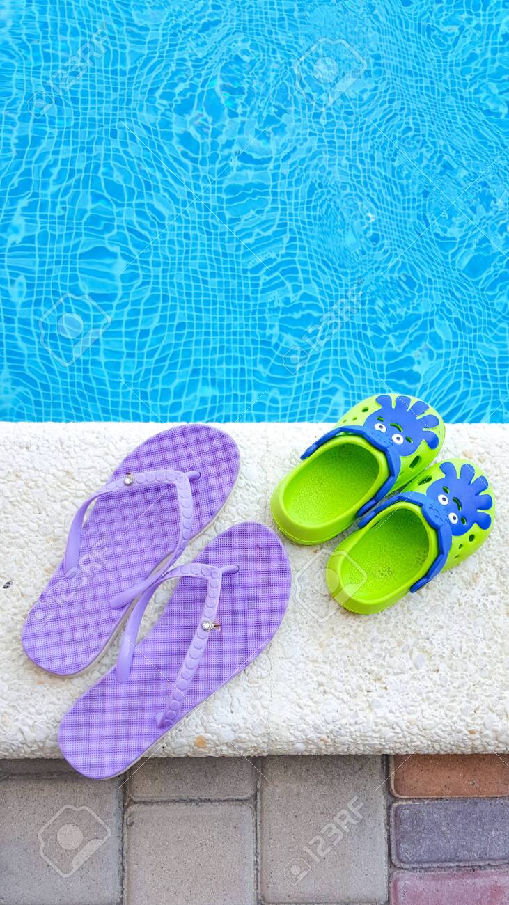 pool flip flops for womens