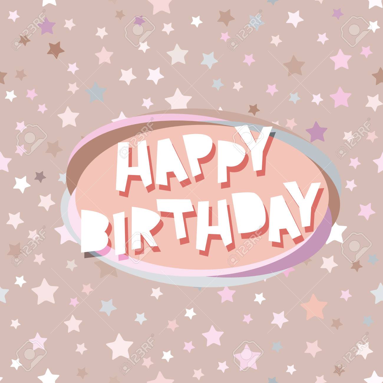 幸せな誕生日カードの星 ピンク ベージュ色の背景とのシームレスなパターン ベクトル イラストのイラスト素材 ベクタ Image 幸せな誕生日カードの星 ピンク ベージュ色の背景とのシームレスなパターン ベクトル イラストのイラスト素材 ベクタ Image