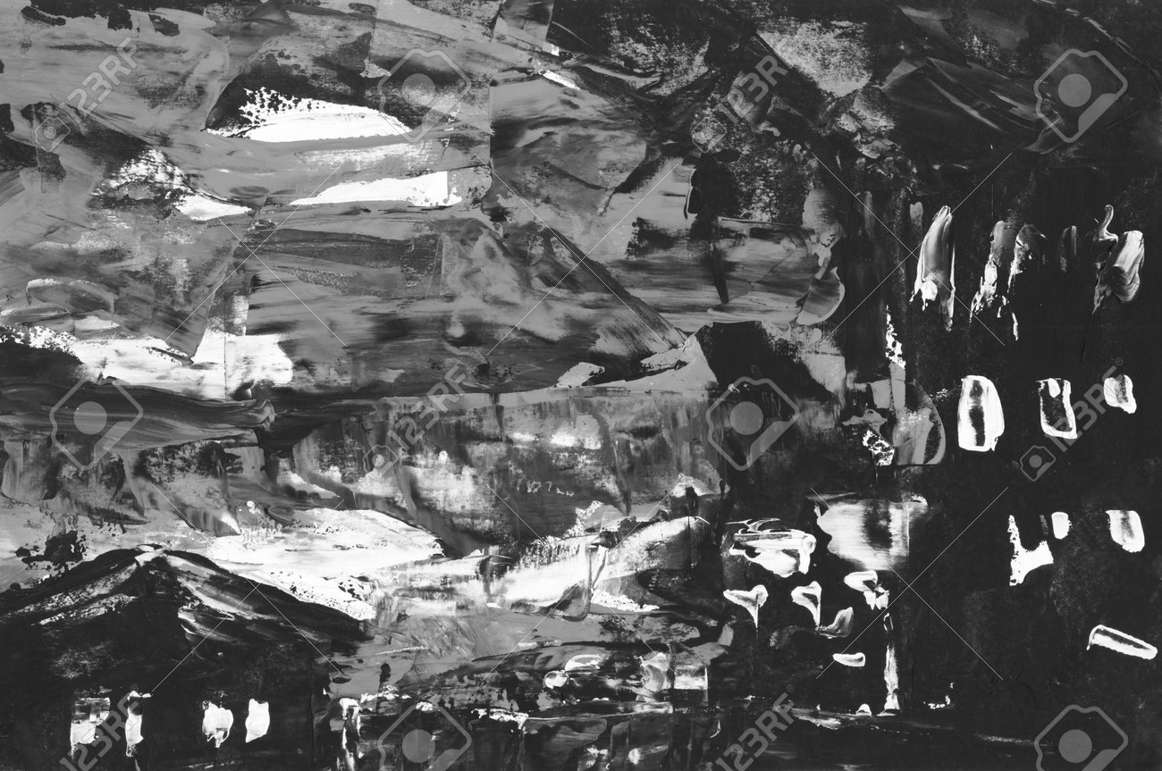 抽象アクリル画 黒と白の作品 抽象アクリル画 黒と白の作品 抽象的な黒と白の壁掛け