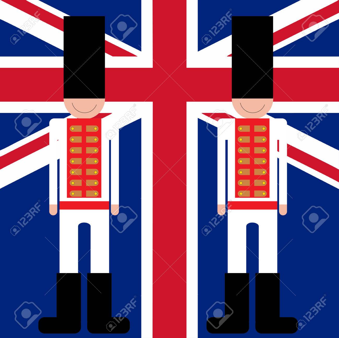 british royal guards stand guard in suits and hats royalty free