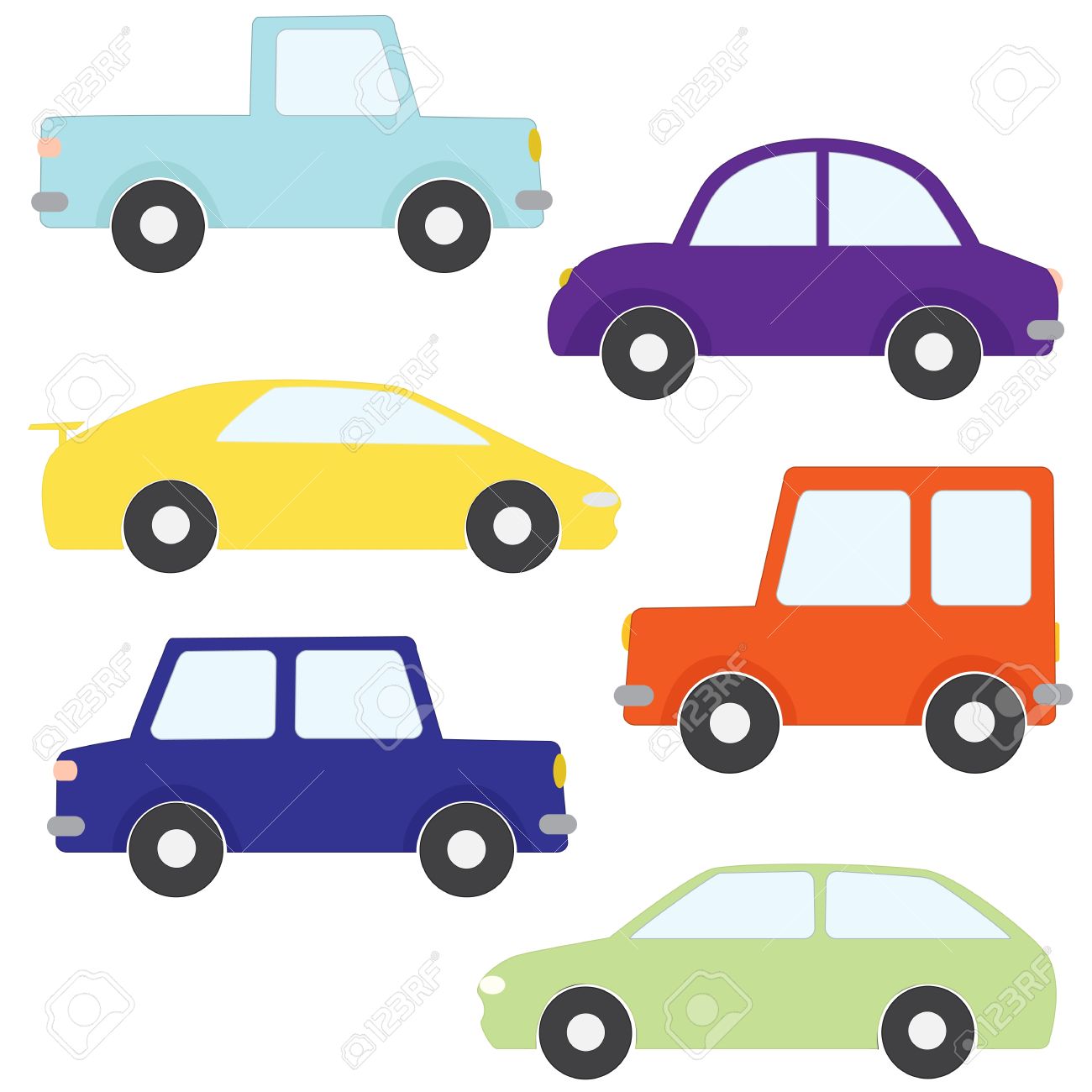 vector set of cartoon