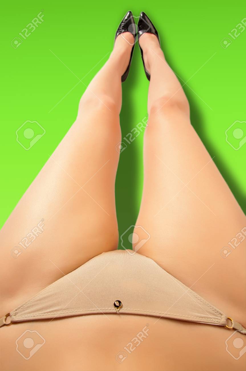 Self Legs Photo Studio. XXX, On A Green Background Hromakey, Convenient For  Designers Stock Photo, Picture and Royalty Free Image. Image 49610030.