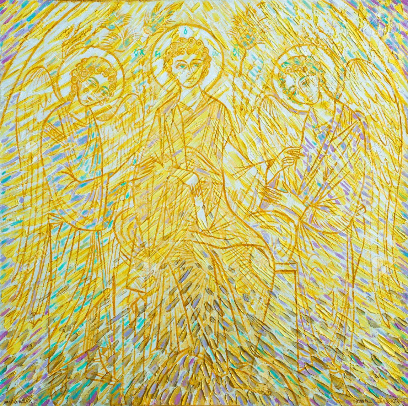 画像は オイルで塗装 黄金の雨 恵みによって神の人間の祝福の象徴 の写真素材 画像素材 Image