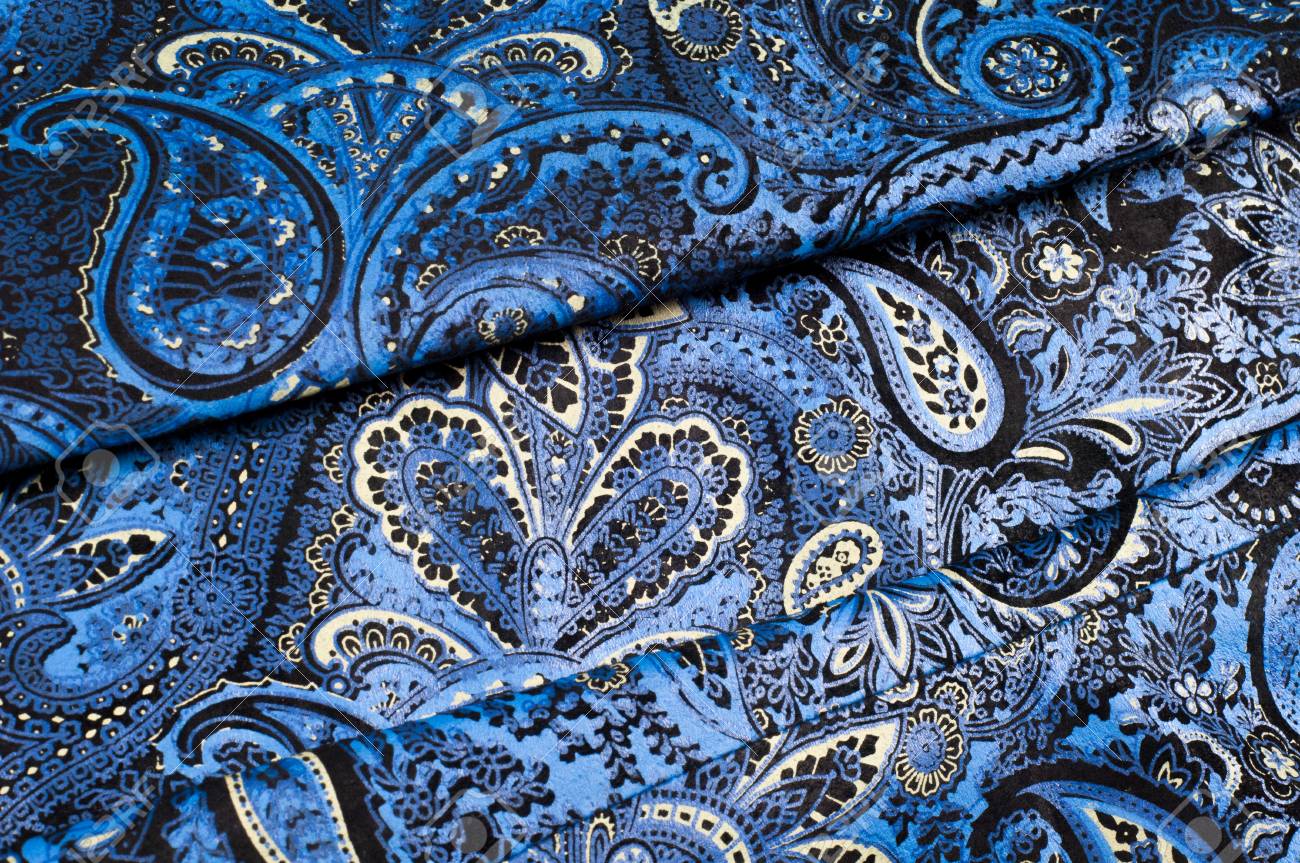 Hintergrund Textur Stoff Blau Paisley Dieser Weiche Doppelt Genoppte Flanell Wurde Fur Fabri Quilt Entworfen Und Eignet Sich Perfekt Fur Quilts Kleidung Und Wohnaccessoires Die Farben Umfassen Schwarz Blau Und Weiss Lizenzfreie Fotos