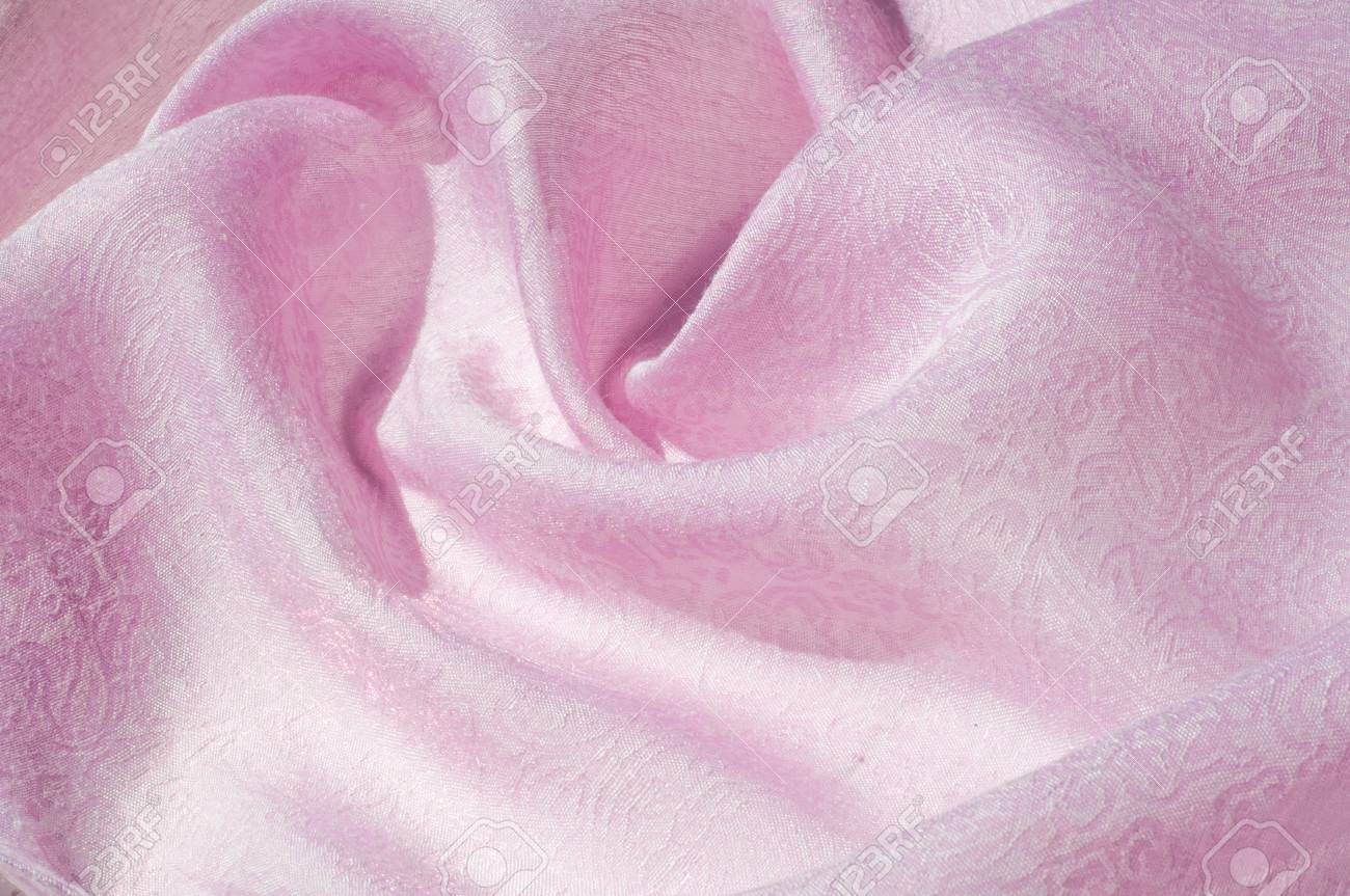 テクスチャ 背景 パターン 布シルク ピンク 英語ピンク ピンクの色調と白い小花柄生地 の写真素材 画像素材 Image