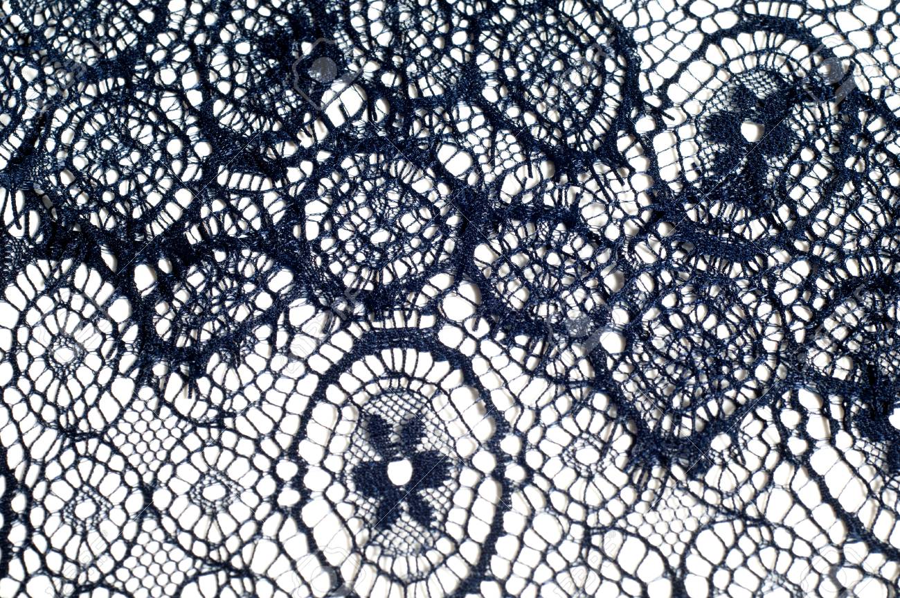 midnight blue lace fabric