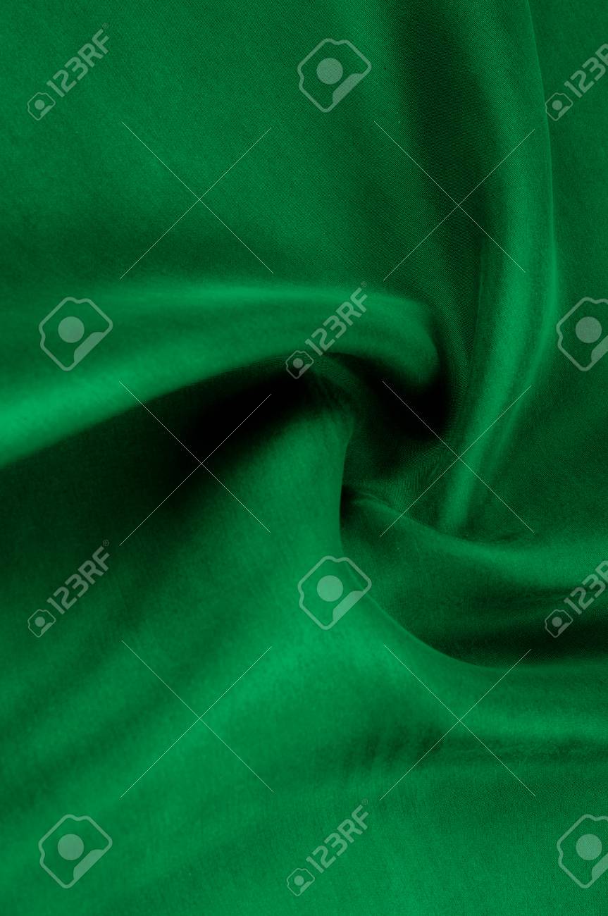 background texture pattern thick thick silk fabric is green