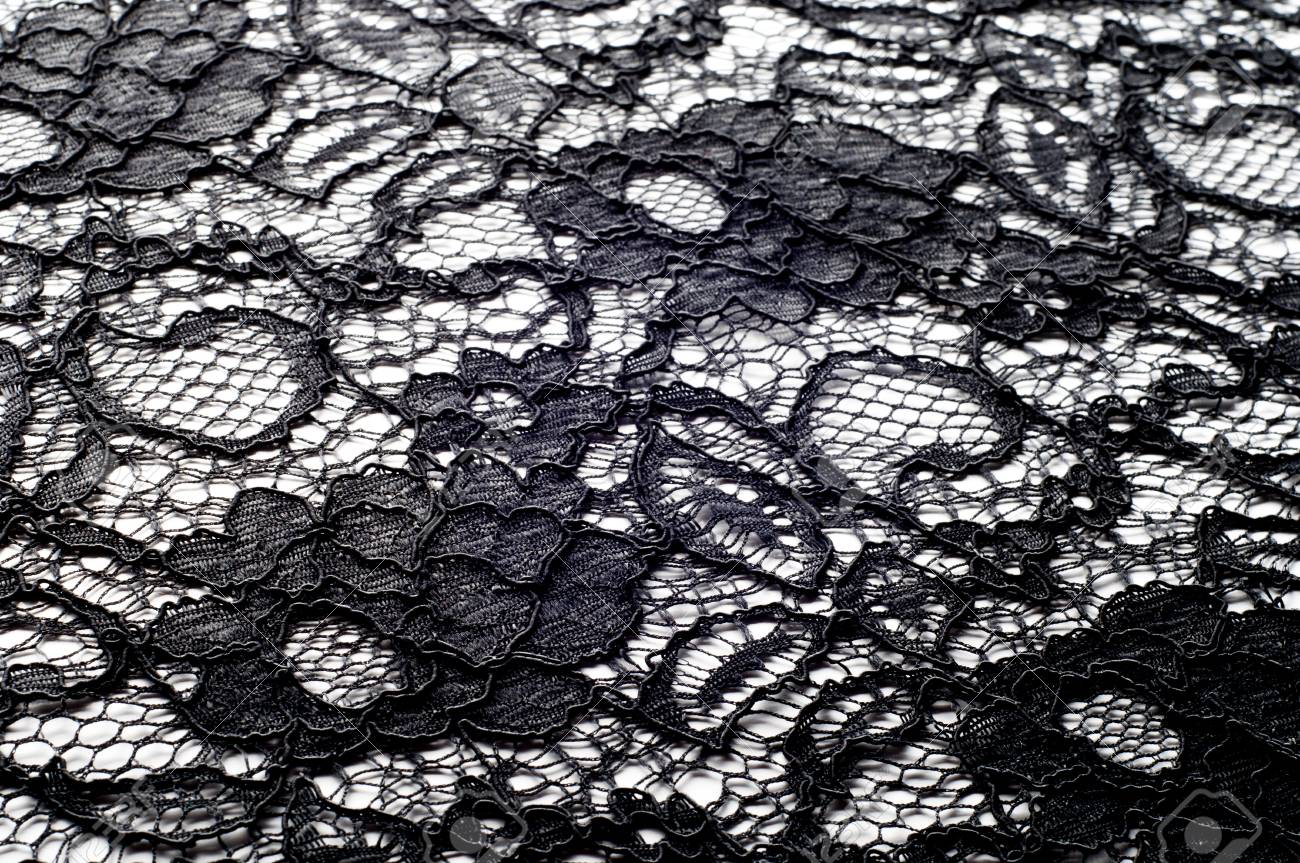 テクスチャ 背景 パターン ブラックレースの生地 レース様式のバラからの生地の背景 花と抽象的なレースのパターン 壁紙 下着 ジュエリー 招待状 の写真素材 画像素材 Image