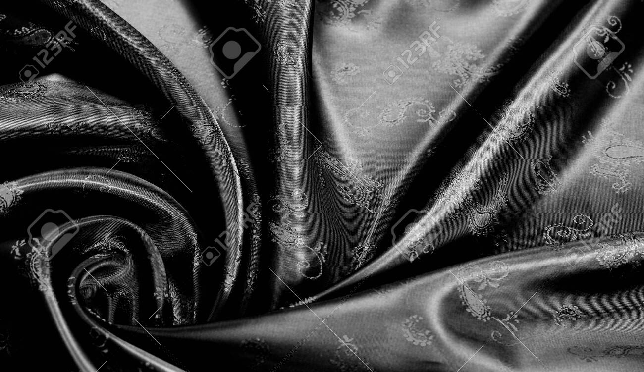 black silk chiffon