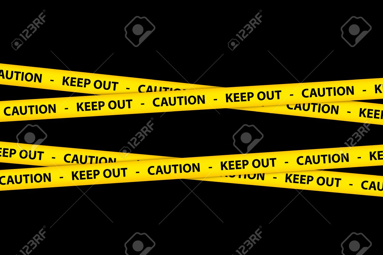 テキストに注意を示す黄色テープ ストリップを光らせるし 黒い背景に注意します の写真素材 画像素材 Image 43753212
