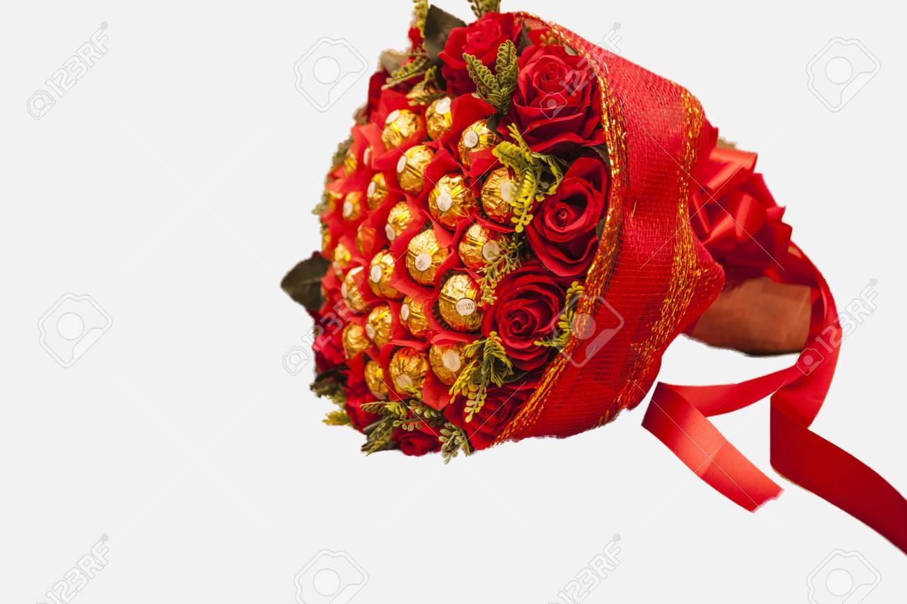 バレンタイン チョコレートの花束 の写真素材 画像素材 Image