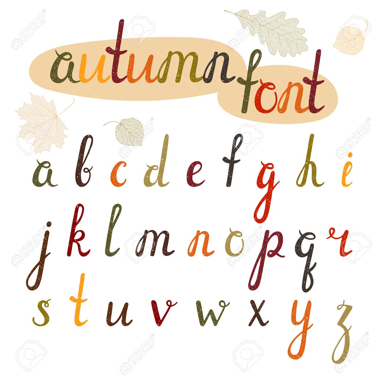 hand drawn autumn font