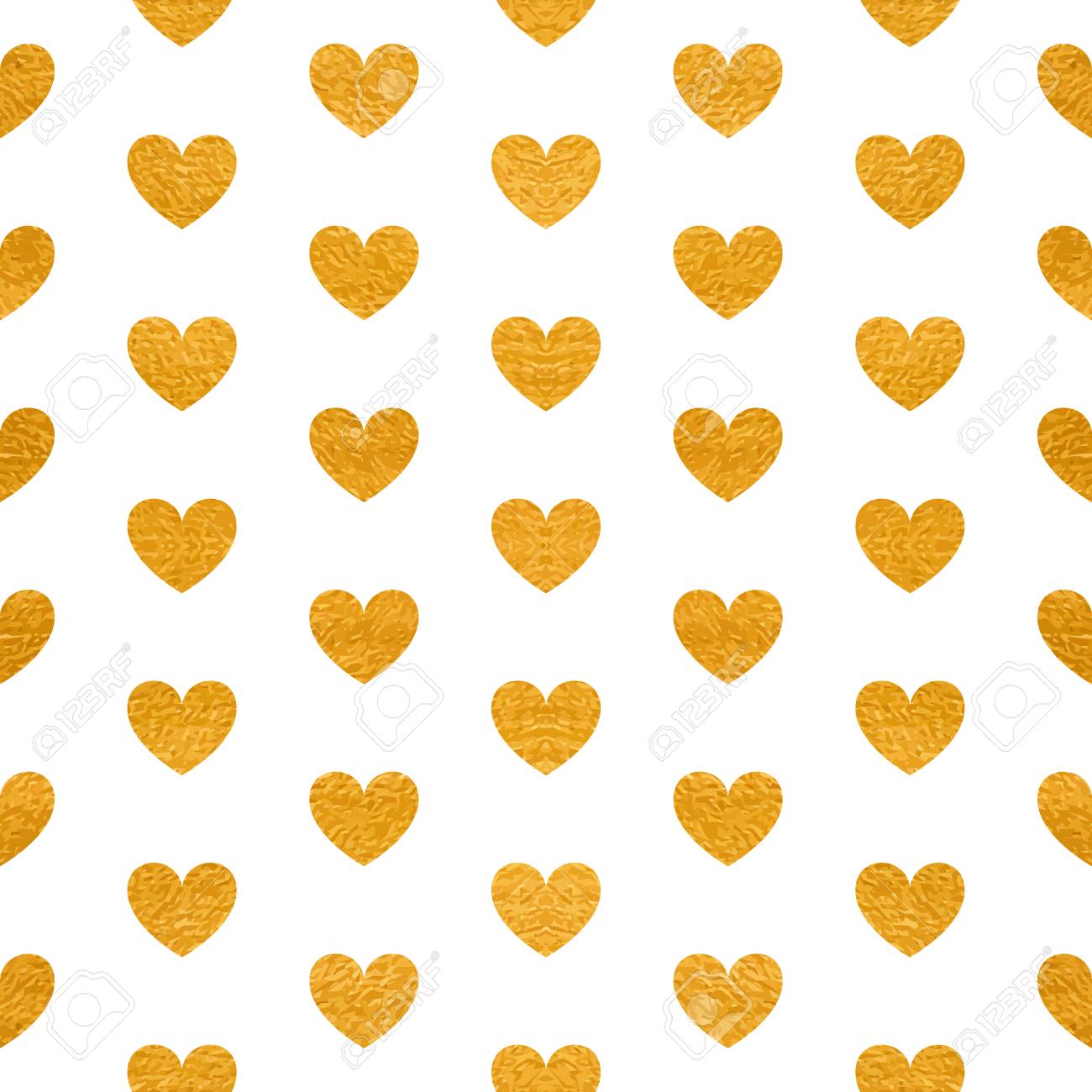 Nahtlose Muster Von Goldenen Herzen Auf Weissem Hintergrund Elegantes Muster Fur Valentinstag Oder Hochzeit Hintergrund Festliche Banner Karte Einladung Postkarte Speichern Sie Die Datumskarte Vektor Illustration Lizenzfrei Nutzbare