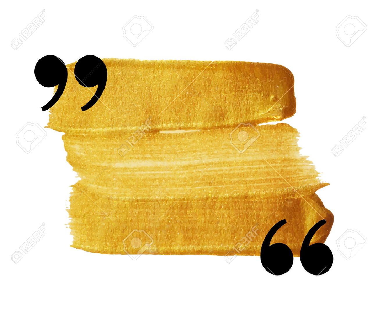 gold stain quotation mark speech bubble empty quote blank citation