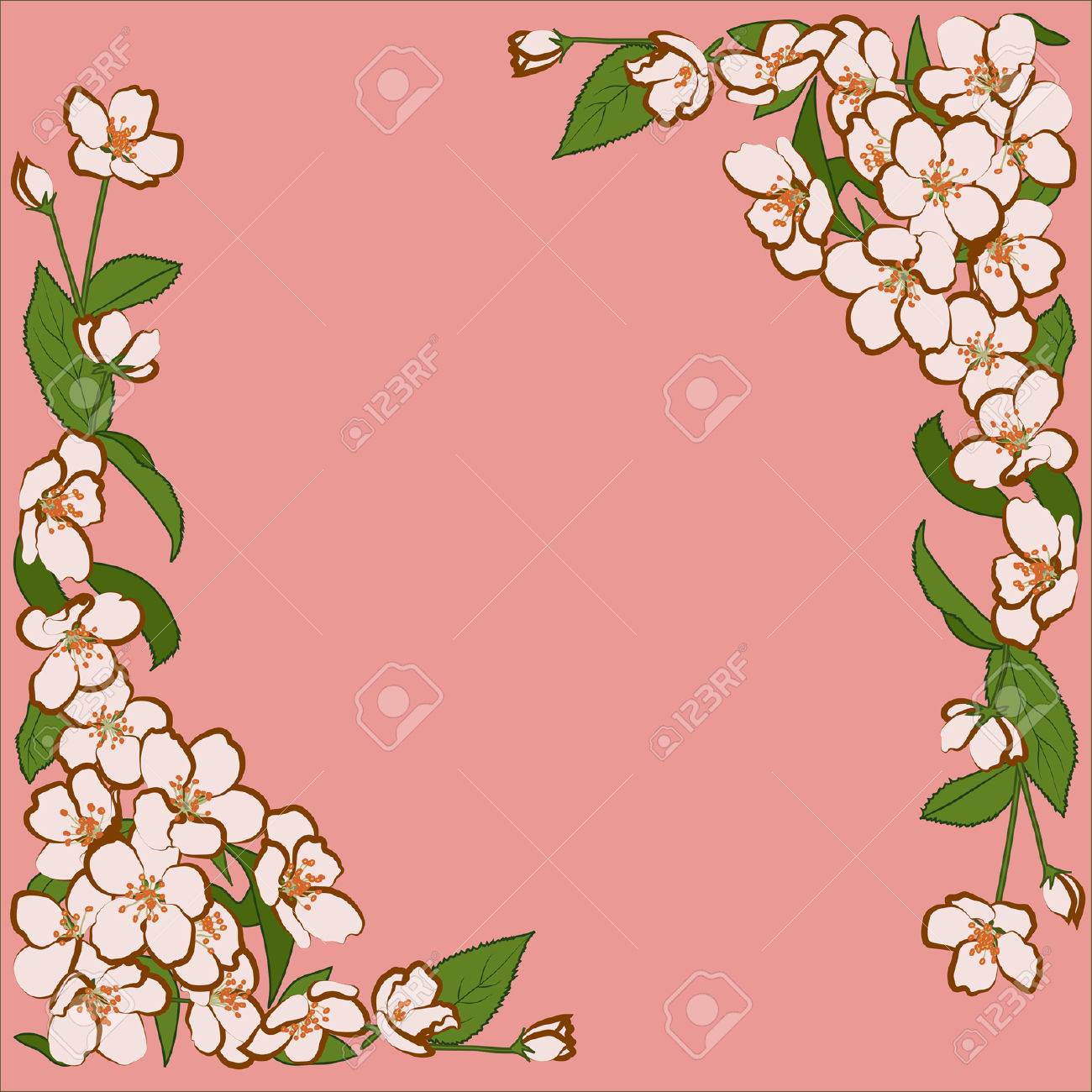 緑の葉とピンク花の髪飾り 花フレームのイラスト素材 ベクタ Image 3762 緑の葉とピンク花の髪飾り 花フレームのイラスト素材 ベクタ Image 3762