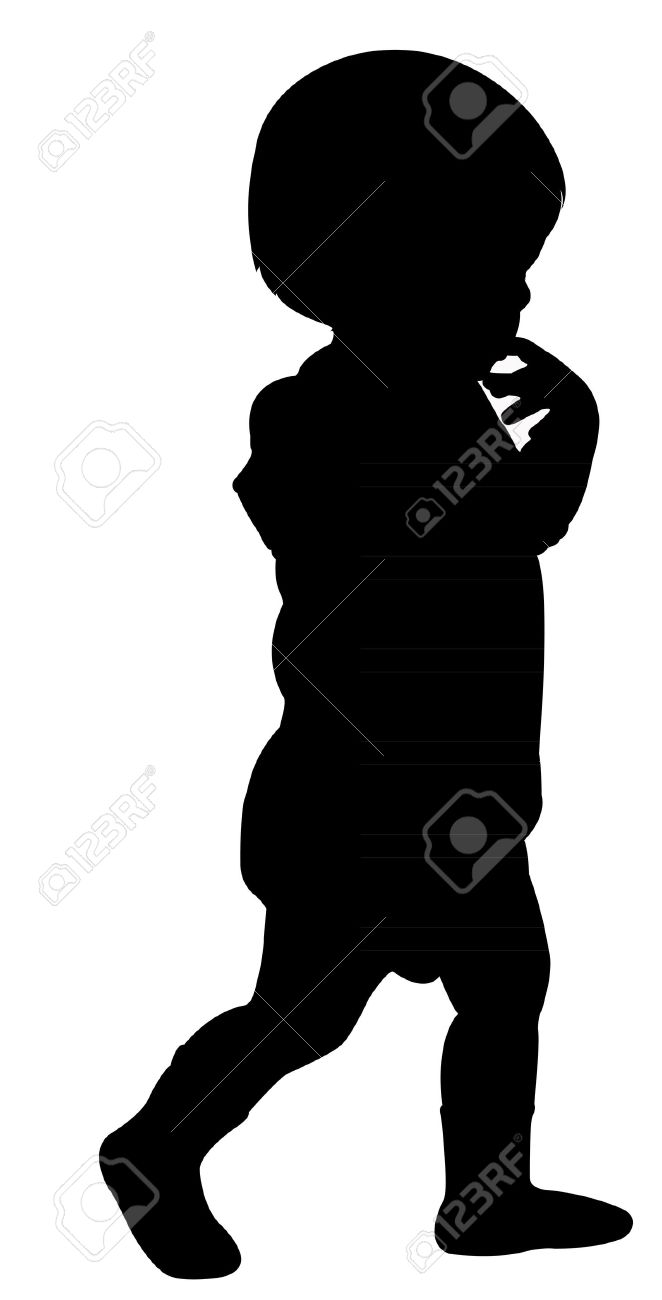 Vecteur Silhouette Bebe Clip Art Libres De Droits Vecteurs Et Illustration Image 18347423