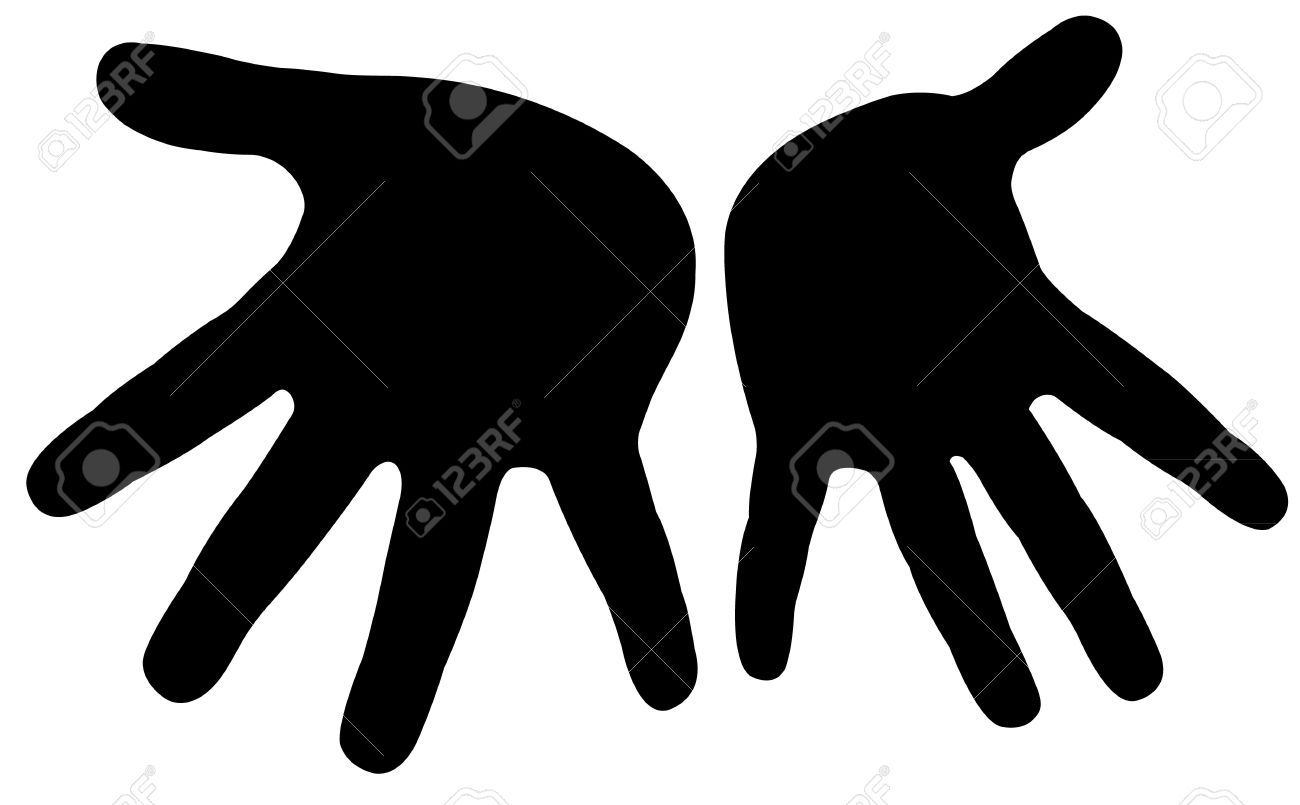 手のシルエットのベクター のイラスト素材 ベクタ Image