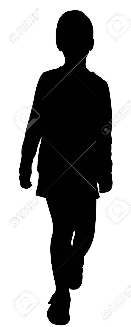 歩く女の子シルエット ベクトルのイラスト素材 ベクタ Image