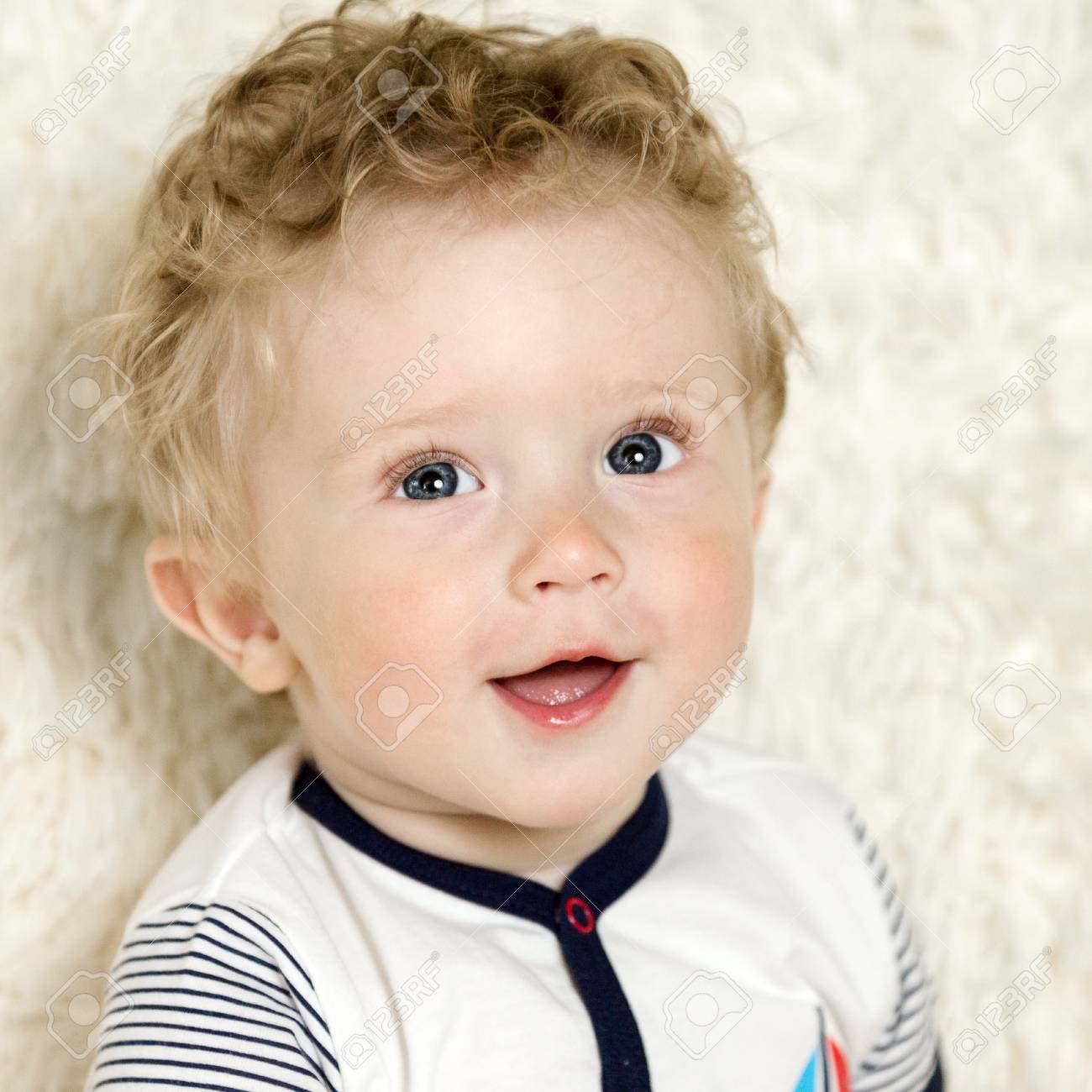 Beautiful Little Boy With Curly Hair Stock Photo Picture And Royalty Free Image Image