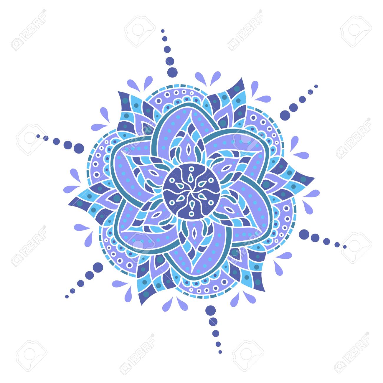 vector mandala round ornament traditional indian symbol islamic