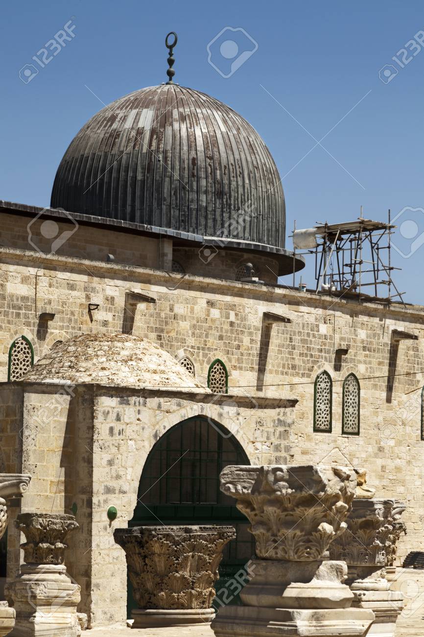 Al Aqsa Moschee Die Dritte Heiligste Statte Im Sunnitischen Islam In Der Altstadt Von Jerusalem Israel Lizenzfreie Fotos Bilder Und Stock Fotografie Image 19018435