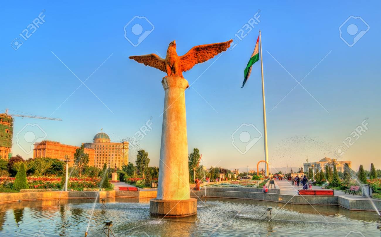 National Flag Park in Dushanbe, Tajikistan - 87814176 National Flag Park in Dushanbe, Tajikistan - 87814176