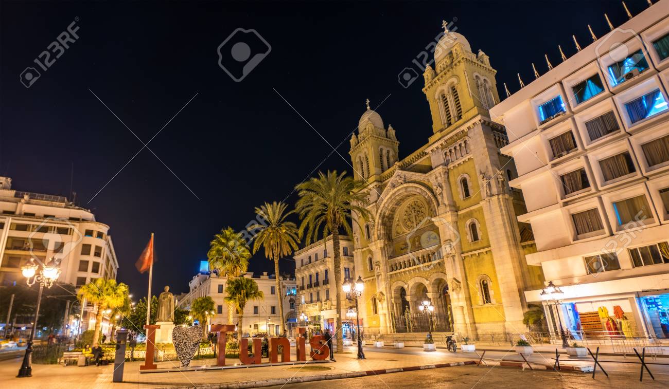 The Cathedral of St. Vincent de Paul in Tunis, Tunisia - 91034726 The Cathedral of St. Vincent de Paul in Tunis, Tunisia - 91034726