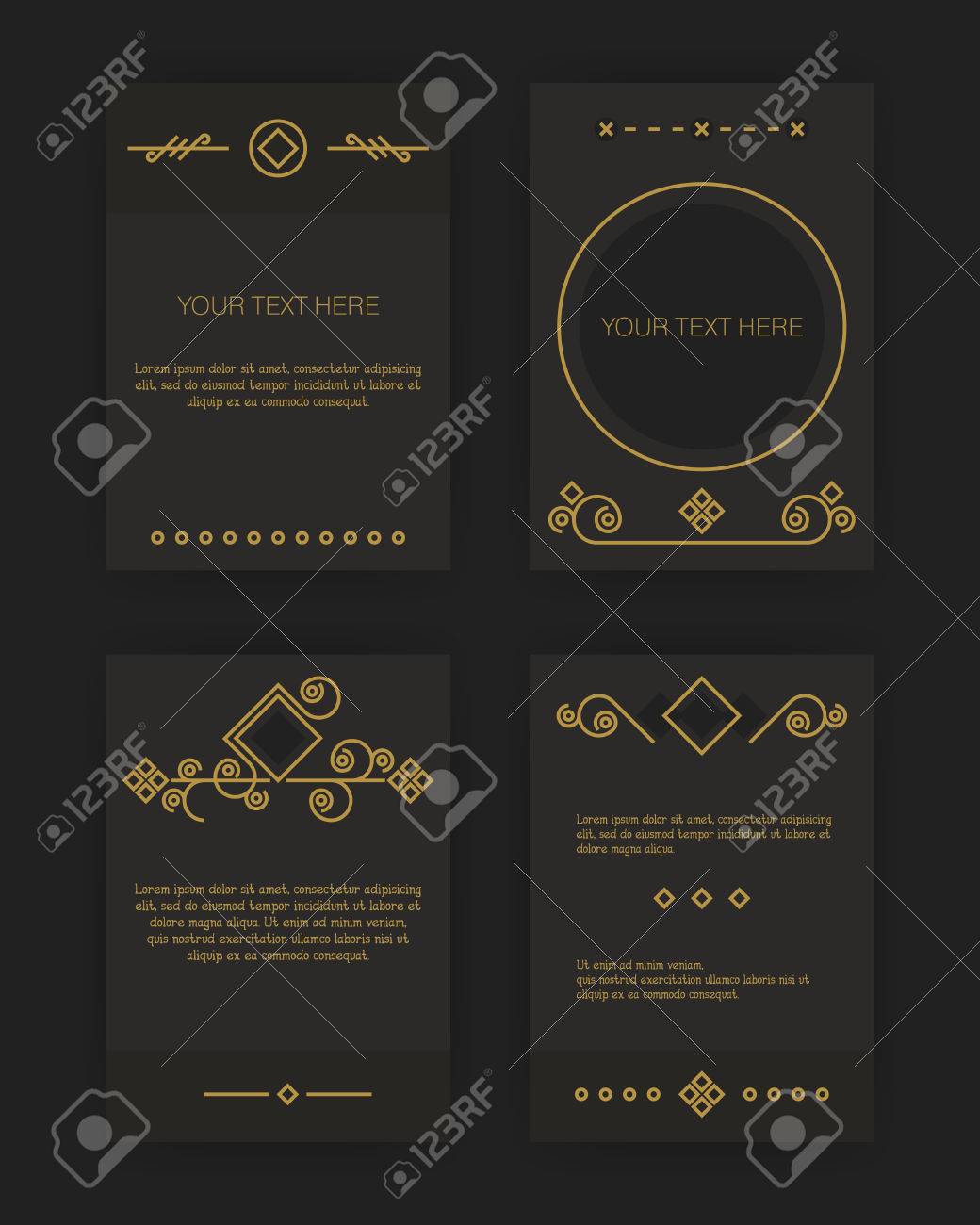 ポスター カード プラカード バナーの高級デザイン テンプレートのセット のイラスト素材 ベクタ Image 6103
