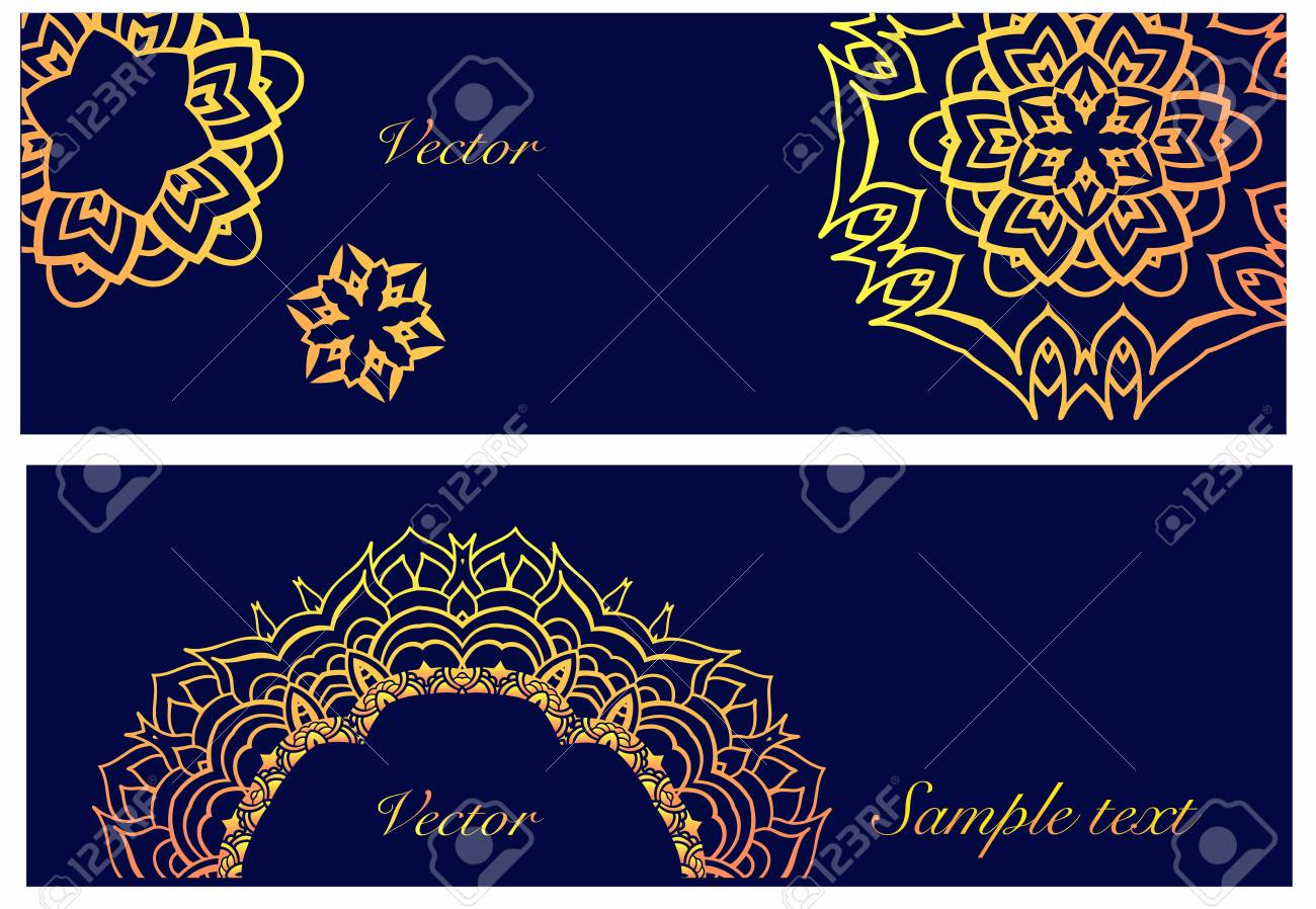 Set Of Mandala Logo Design Templates. Symmetrical Kaleidoscope With Wedding Banner Design Templates Set Of Mandala Logo Design Templates. Symmetrical Kaleidoscope With Wedding Banner Design Templates