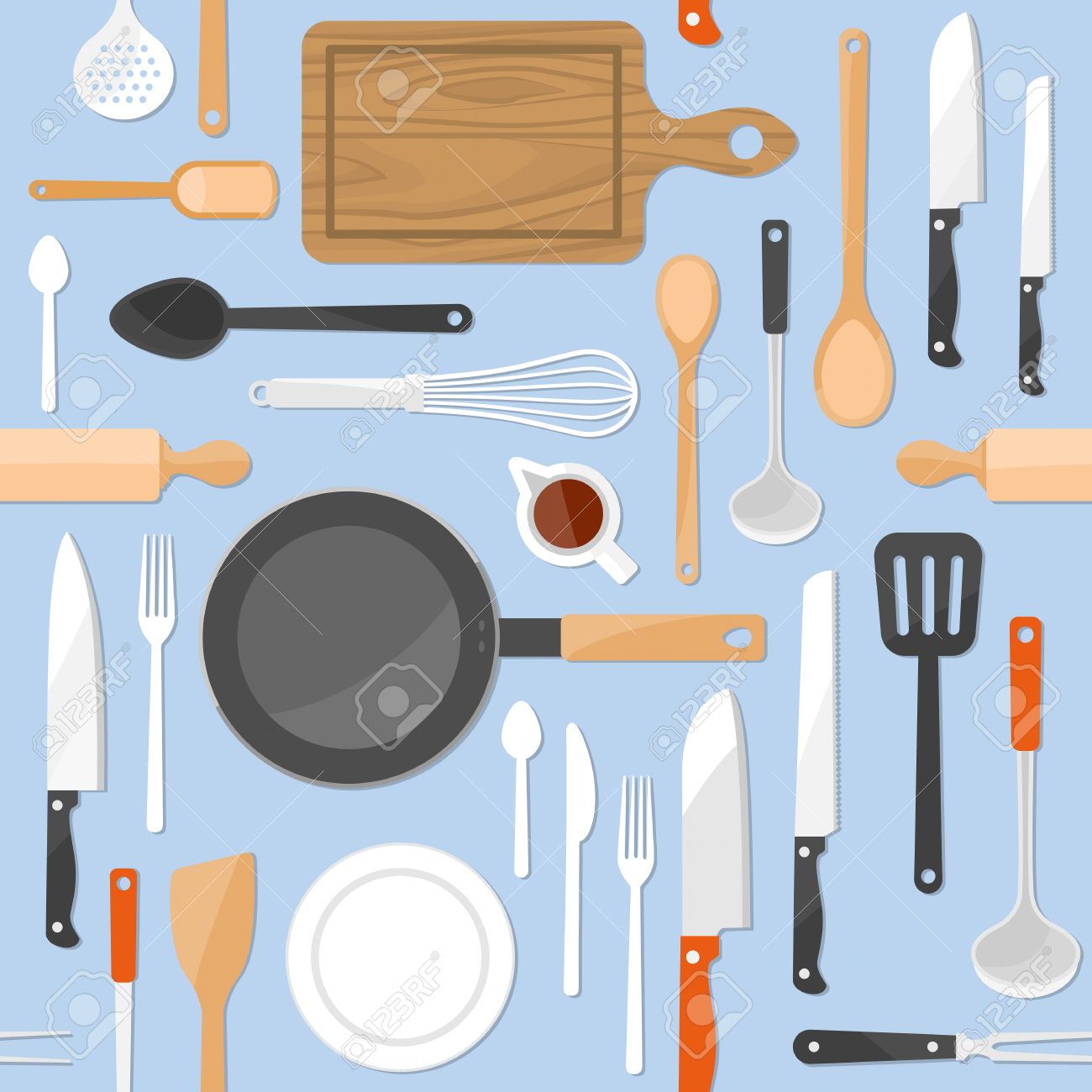 Kitchen Tools And Equipment kitchen tools seamless pattern with kitchenware equipment on Kitchen Tools And Equipment kitchen tools seamless pattern with kitchenware equipment on