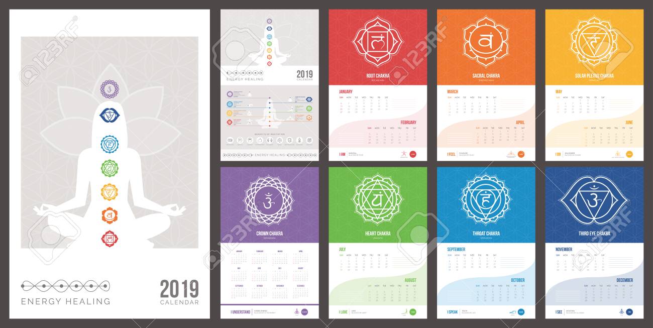 Self healing, meditation and chakras calendar 38 with yoga.. Self healing, meditation and chakras calendar 38 with yoga..
