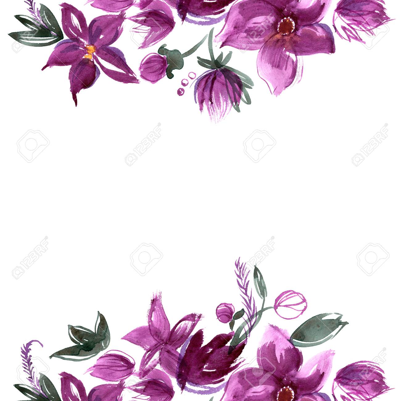 cute watercolor flower frame hand painted floral background stock photo picture and royalty free image image 69844480 cute watercolor flower frame hand painted floral background