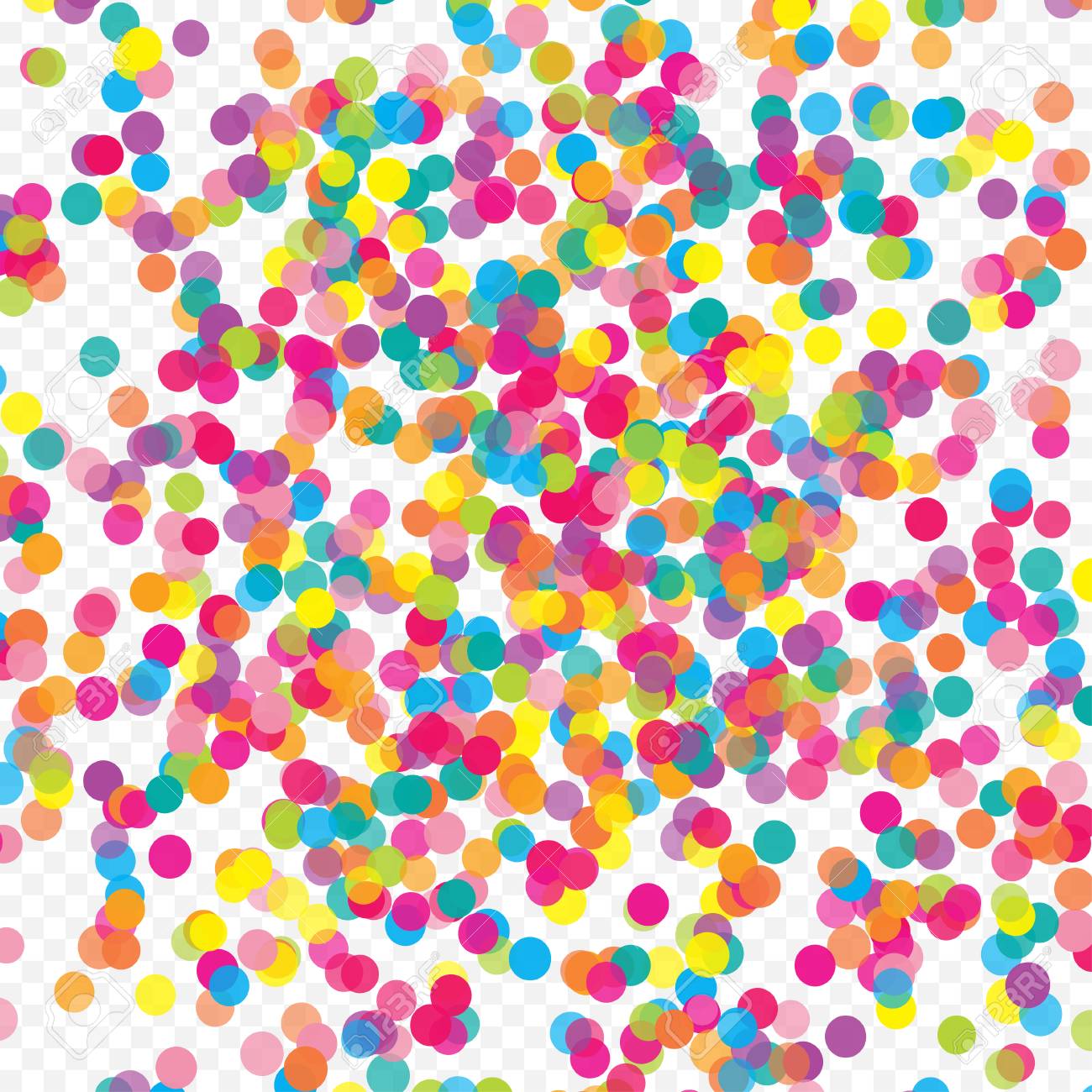 multicolored paper confetti realistic holiday festive carnival