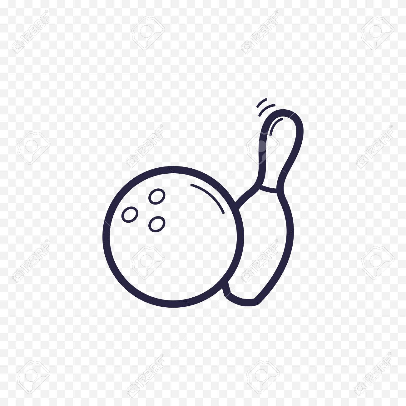 Bowling line icon. Sport game kegling thin linear signs. Outline concept for websites, infographic, mobile app with bowl. - 83557230 Bowling line icon. Sport game kegling thin linear signs. Outline concept for websites, infographic, mobile app with bowl. - 83557230