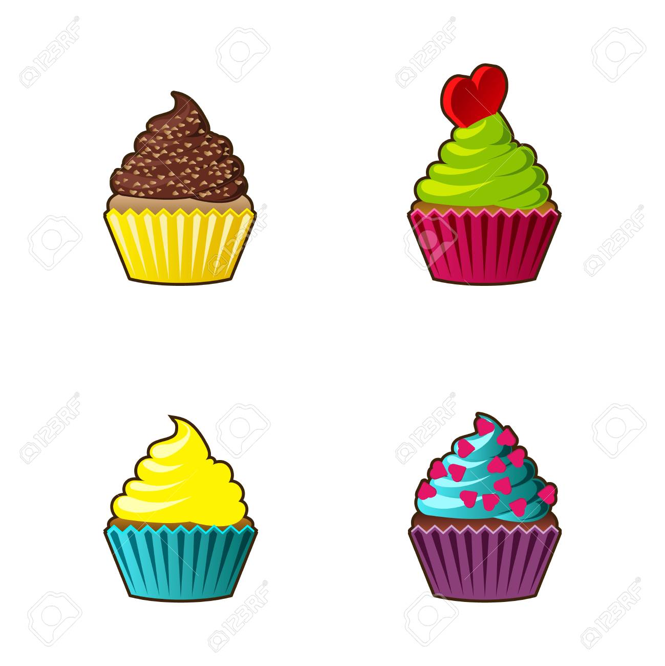 cupcakes and muffins cartoon