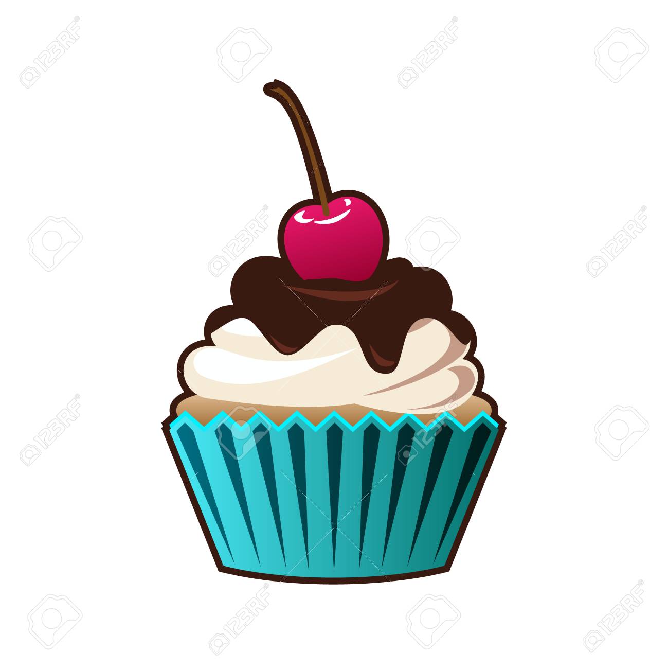cupcakes and muffins cartoon