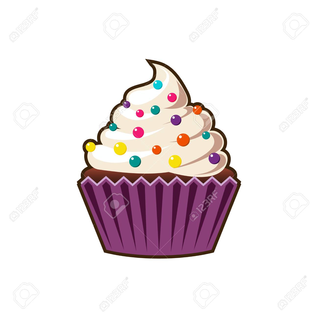 cupcakes cartoon icon royalty
