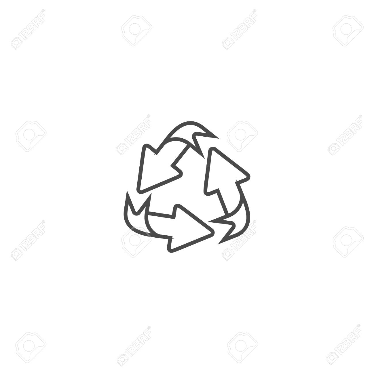 エコロジーの細い線ベクトルアイコンをリサイクルします 環境と自然のリニアサインの保護 インフォグラフィック ウェブサイトや アプリのエコロジカルシンボル のイラスト素材 ベクタ Image