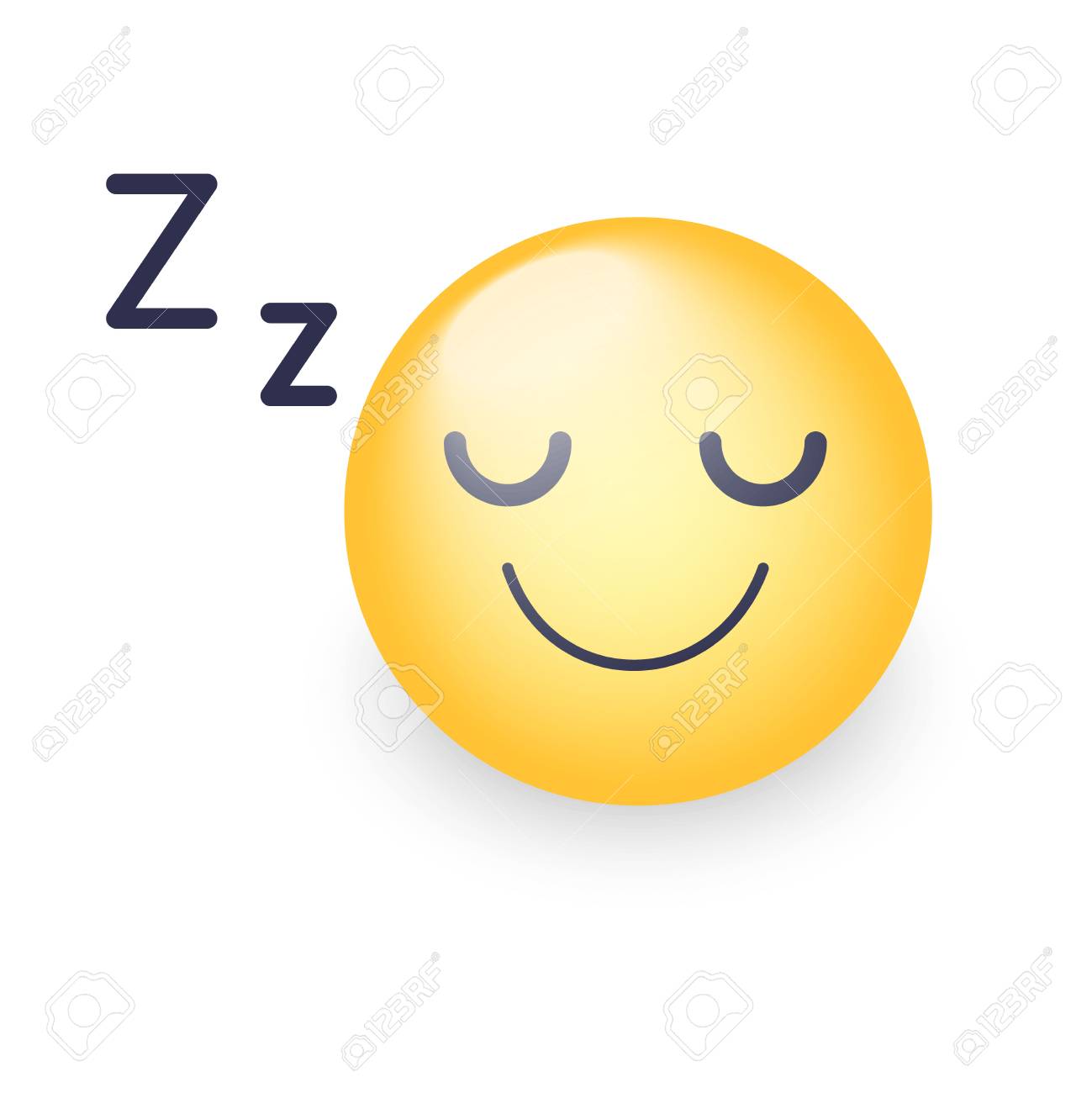 眠っているベクトルの顔アイコン のイラスト素材 ベクタ Image