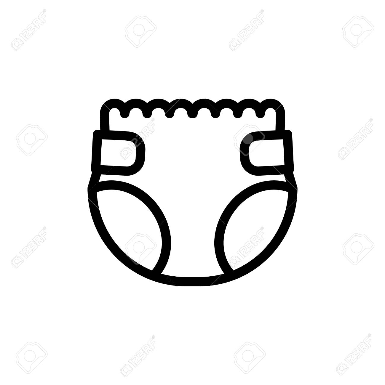 Baby diaper thin line icon. Outline symbol baby panties for the design of childrens webstie and mobile applications. Outline stroke kid accessory pictogram - 87896841 Baby diaper thin line icon. Outline symbol baby panties for the design of childrens webstie and mobile applications. Outline stroke kid accessory pictogram - 87896841