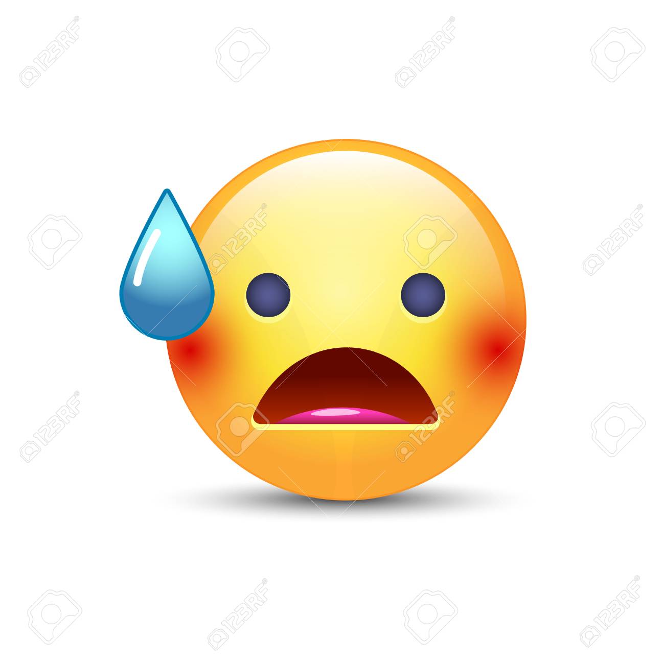 開口と冷たい汗を怖がっている顔 おびえた絵文字気分 アプリケーションとチャットのアイコンを恐れて ファンキーな笑顔 のイラスト素材 ベクタ Image 開口と冷たい汗を怖がっている顔 おびえた絵文字気分 アプリケーションとチャットのアイコンを恐れて ファンキーな笑顔 のイラスト素材 ベクタ Image