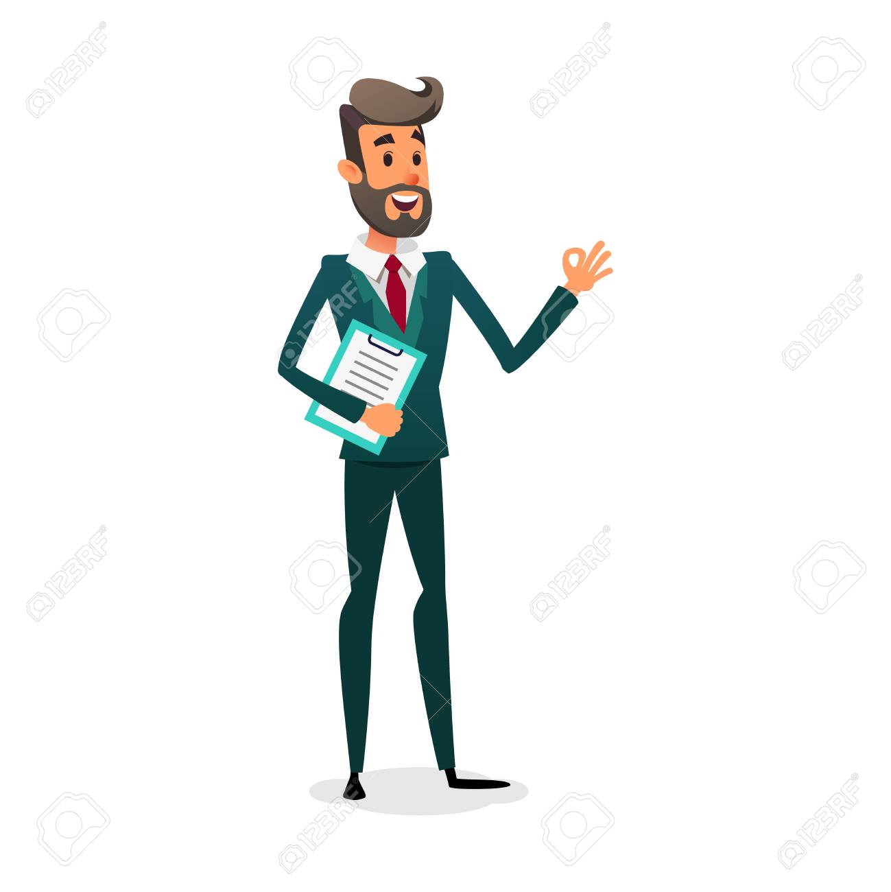funny cartoon investor showing